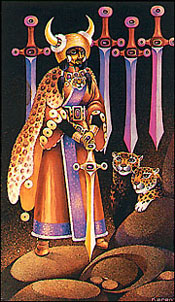 Tarot Of The Cat People - Five of Swords