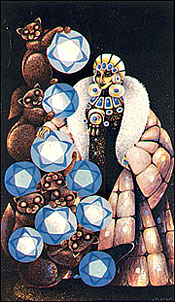 Tarot Of The Cat People - Nine of Pentacles